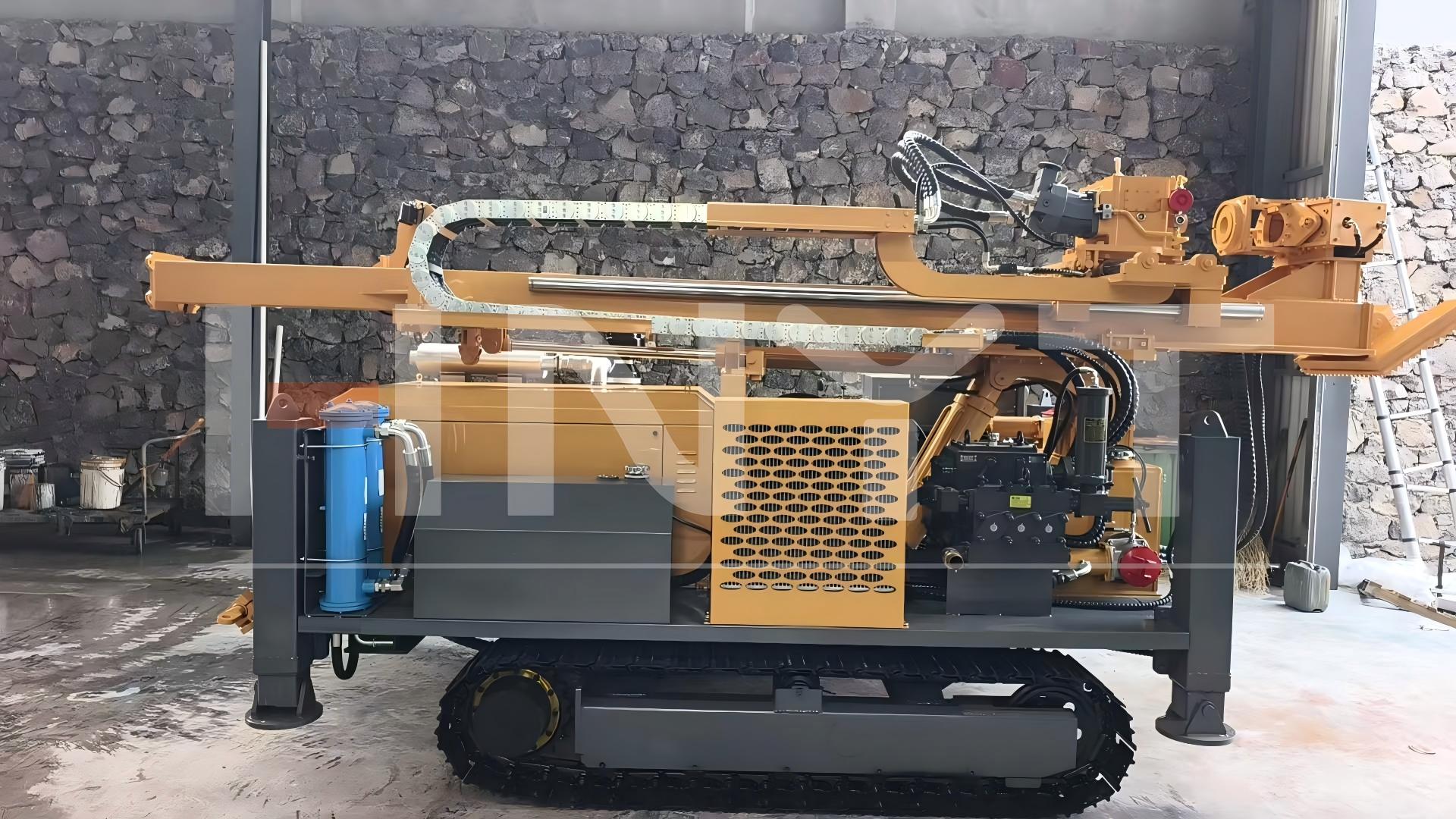 The 800m crawler core drilling rig during final factory inspection